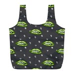 Green Vampire Mouth - Halloween Modern Decor Full Print Recycle Bag (L) Back