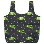 Green Vampire Mouth - Halloween Modern Decor Full Print Recycle Bag (XL) Front