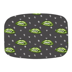 Green Vampire Mouth - Halloween Modern Decor Mini Square Pill Box by ConteMonfrey