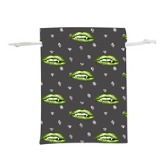 Green Vampire Mouth - Halloween Modern Decor Lightweight Drawstring Pouch (m) by ConteMonfrey