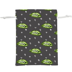 Green Vampire Mouth - Halloween Modern Decor  Lightweight Drawstring Pouch (xl) by ConteMonfrey