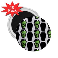 Coffins And Skulls - Modern Halloween Decor  2 25  Magnets (10 Pack) 