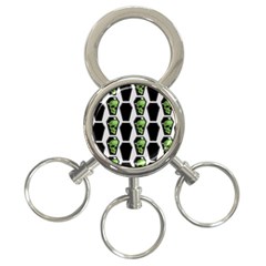 Coffins And Skulls - Modern Halloween Decor  3-ring Key Chain by ConteMonfrey