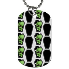 Coffins And Skulls - Modern Halloween Decor  Dog Tag (one Side) by ConteMonfrey