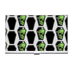 Coffins And Skulls - Modern Halloween Decor  Business Card Holder by ConteMonfrey