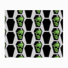 Coffins And Skulls - Modern Halloween Decor  Small Glasses Cloth by ConteMonfrey