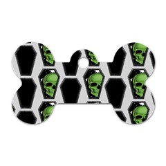 Coffins And Skulls - Modern Halloween Decor  Dog Tag Bone (one Side)