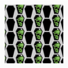 Coffins And Skulls - Modern Halloween Decor  Medium Glasses Cloth by ConteMonfrey