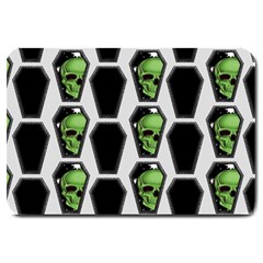 Coffins And Skulls - Modern Halloween Decor  Large Doormat  by ConteMonfrey