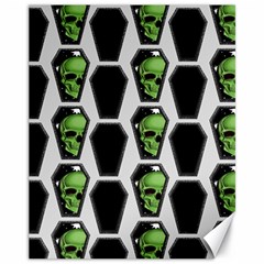 Coffins And Skulls - Modern Halloween Decor  Canvas 11  X 14  by ConteMonfrey