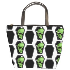 Coffins And Skulls - Modern Halloween Decor  Bucket Bag by ConteMonfrey