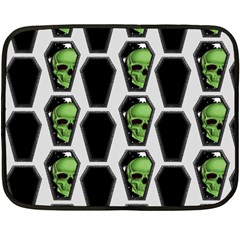 Coffins And Skulls - Modern Halloween Decor  Fleece Blanket (mini) by ConteMonfrey