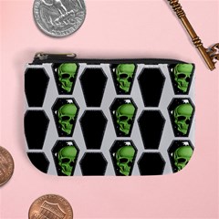 Coffins And Skulls - Modern Halloween Decor  Mini Coin Purse by ConteMonfrey