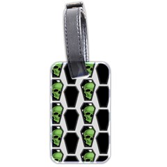 Coffins And Skulls - Modern Halloween Decor  Luggage Tag (two Sides) by ConteMonfrey