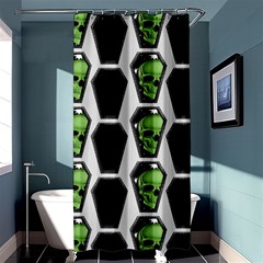 Coffins And Skulls - Modern Halloween Decor  Shower Curtain 36  X 72  (stall)  by ConteMonfrey