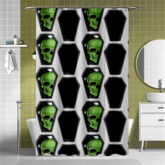 Coffins And Skulls - Modern Halloween Decor  Shower Curtain 48  X 72  (small)  by ConteMonfrey