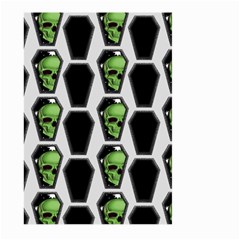 Coffins And Skulls - Modern Halloween Decor  Large Garden Flag (two Sides) by ConteMonfrey