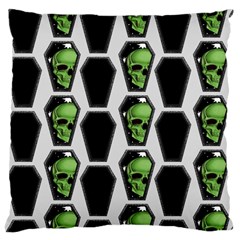 Coffins And Skulls - Modern Halloween Decor  Large Cushion Case (one Side) by ConteMonfrey