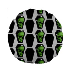 Coffins And Skulls - Modern Halloween Decor  Standard 15  Premium Round Cushions