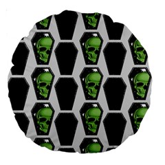 Coffins And Skulls - Modern Halloween Decor  Large 18  Premium Round Cushions by ConteMonfrey