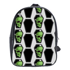 Coffins And Skulls - Modern Halloween Decor  School Bag (xl) by ConteMonfrey