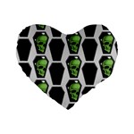 Coffins And Skulls - Modern Halloween Decor  Standard 16  Premium Heart Shape Cushions Front