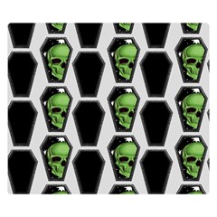 Coffins And Skulls - Modern Halloween Decor  Double Sided Flano Blanket (small)  by ConteMonfrey