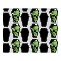 Coffins And Skulls - Modern Halloween Decor  Double Sided Flano Blanket (large)  by ConteMonfrey