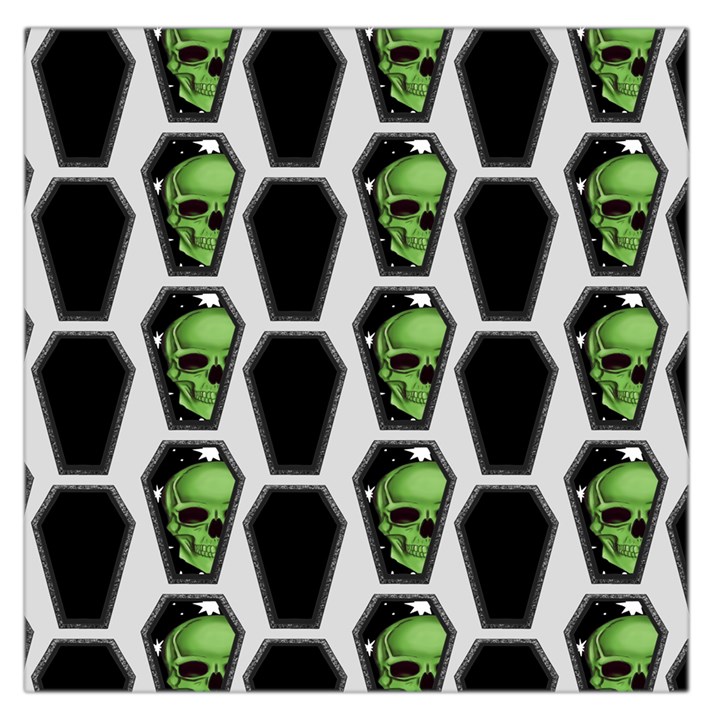 Coffins And Skulls - Modern Halloween Decor  Square Satin Scarf (36  x 36 )