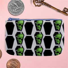 Coffins And Skulls - Modern Halloween Decor  Large Coin Purse by ConteMonfrey