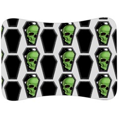 Coffins And Skulls - Modern Halloween Decor  Velour Seat Head Rest Cushion by ConteMonfrey