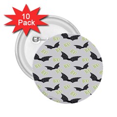 Boo! Bat Rain - Halloween Decor  2 25  Buttons (10 Pack)  by ConteMonfrey