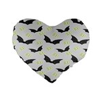 Boo! Bat Rain - Halloween Decor  Standard 16  Premium Heart Shape Cushions Front