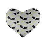 Boo! Bat Rain - Halloween Decor  Standard 16  Premium Heart Shape Cushions Back