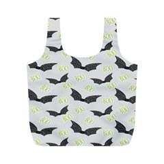 Boo! Bat Rain - Halloween Decor  Full Print Recycle Bag (m) by ConteMonfrey