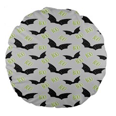 Boo! Bat Rain - Halloween Decor  Large 18  Premium Flano Round Cushions by ConteMonfrey