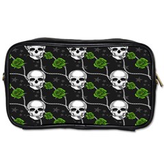 Green Roses And Skull - Romantic Halloween   Toiletries Bag (two Sides) by ConteMonfrey