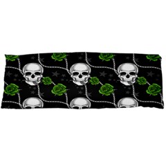 Green Roses And Skull - Romantic Halloween   Body Pillow Case Dakimakura (two Sides) by ConteMonfrey