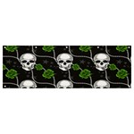 Green Roses And Skull - Romantic Halloween   Banner and Sign 12  x 4  Front