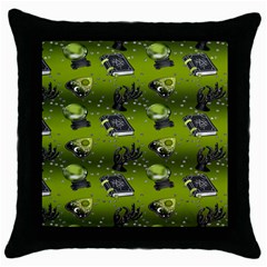 Ocultism Wicca Real Witch Halloween  Throw Pillow Case (black) by ConteMonfrey