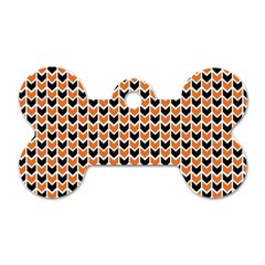 Halloween Plaids Arrow Dog Tag Bone (two Sides)