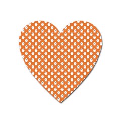 Cute Little Ghosts Halloween Theme Heart Magnet by ConteMonfrey