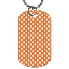 Cute Little Ghosts Halloween Theme Dog Tag (one Side) by ConteMonfrey