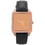 Cute Little Ghosts Halloween Theme Rose Gold Leather Watch  Front