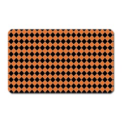 Halloween Black Orange Plaids Magnet (rectangular) by ConteMonfrey