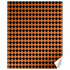 Halloween Black Orange Plaids Canvas 16  X 20  by ConteMonfrey