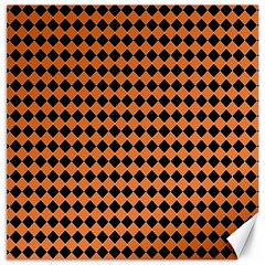 Halloween Black Orange Plaids Canvas 20  X 20  by ConteMonfrey