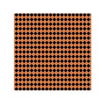 Halloween Black Orange Plaids Square Satin Scarf (30  x 30 ) Front