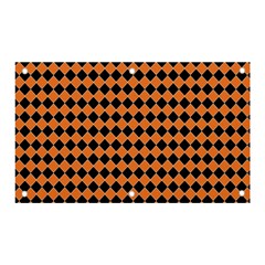 Halloween Black Orange Plaids Banner And Sign 5  X 3  by ConteMonfrey