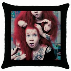 Creepy Monster Student At Classroom Throw Pillow Case (black)